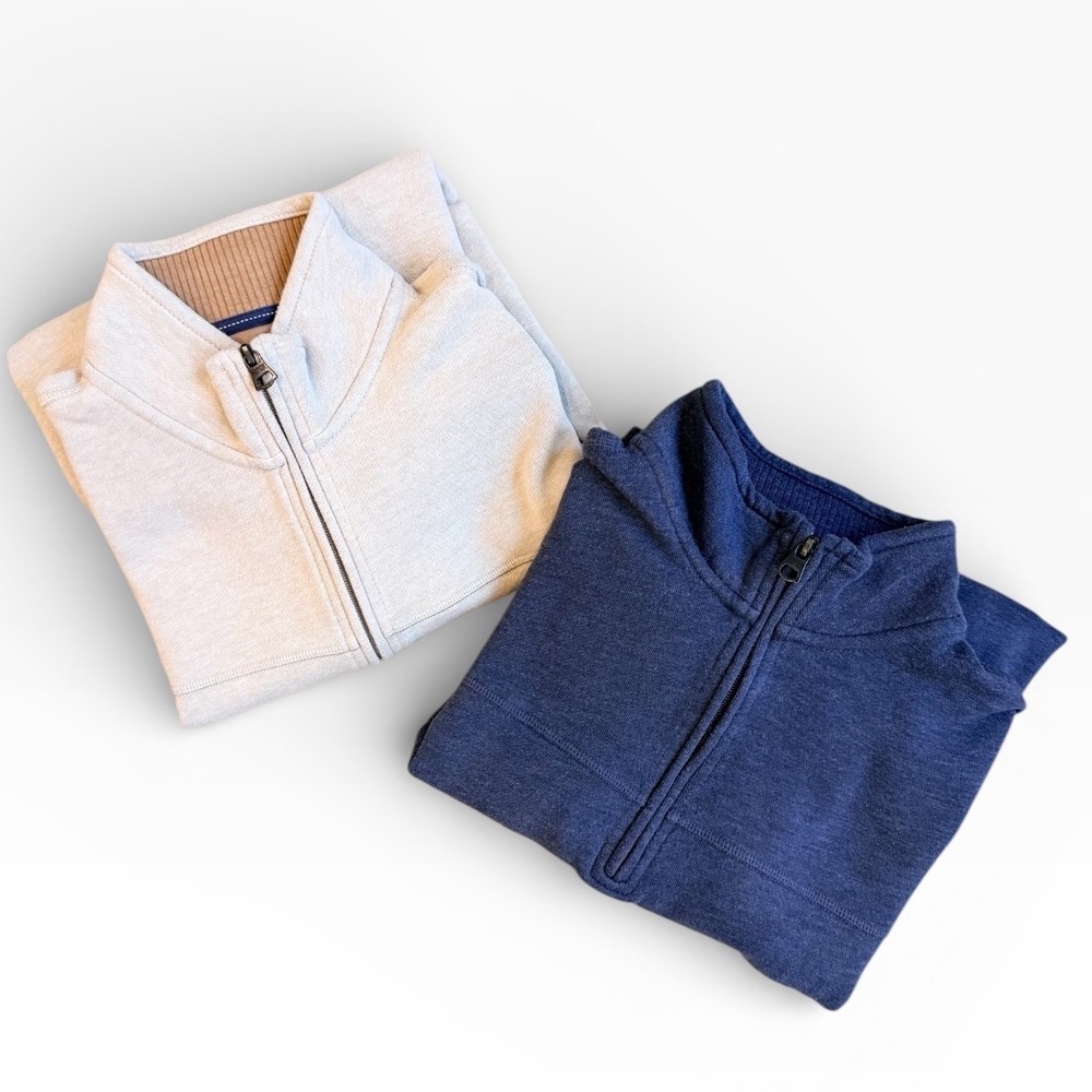 ARROW‎ Men's Quarter Zip Pullover Sweater Fleece Lined Casual Comfort Bundle Med